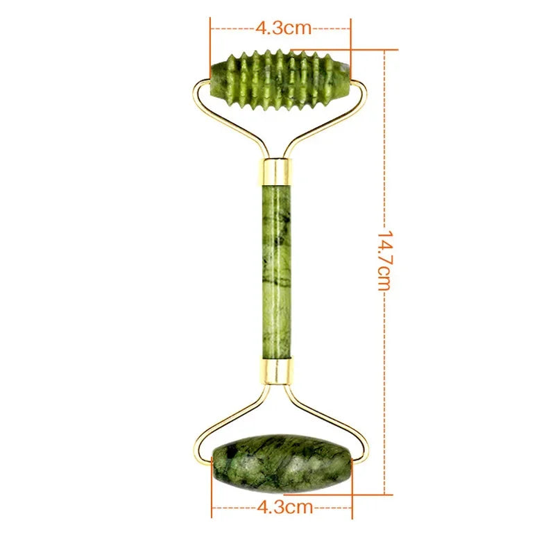 Gua sha en pierre naturelle -  "Jade Roller" Gua Sha