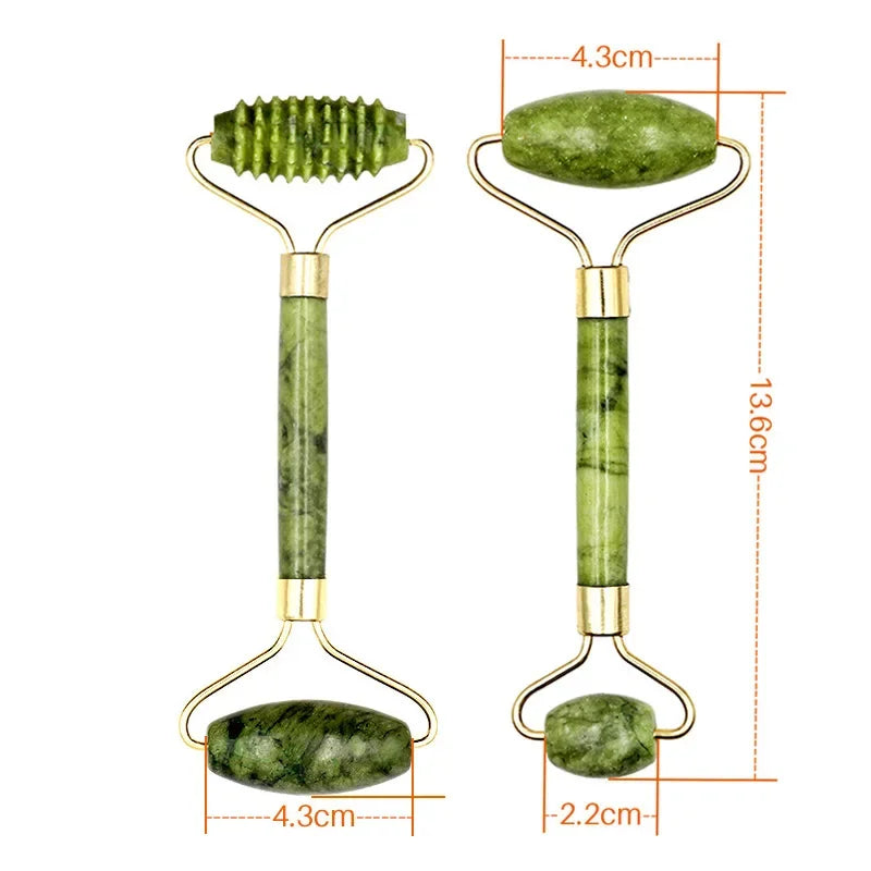 Gua sha en pierre naturelle -  "Jade Roller" Gua Sha